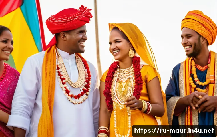 모리타니 결혼 풍습 - A vibrant Mauritanian wedding scene featuring a bride and groom dressed in traditional attire: the b...